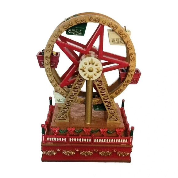 Vintage Mr. Christmas Music Box Ferris Wheel Collectable Wish Y Merry Christmas - Picture 2 of 5